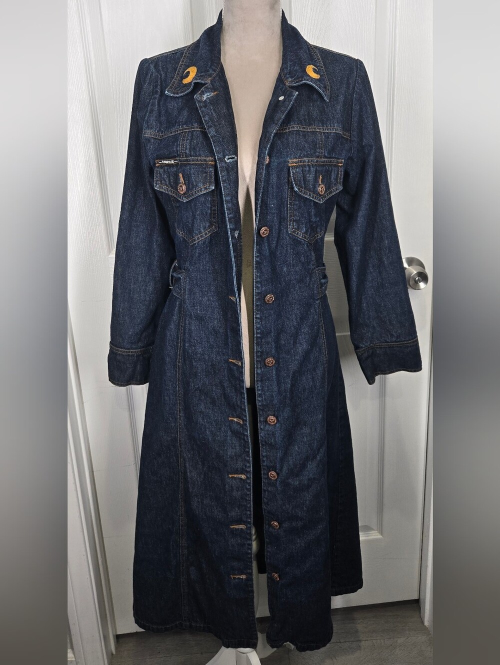 Vintage Y2K Rampage Denim Maxi Dress Duster M